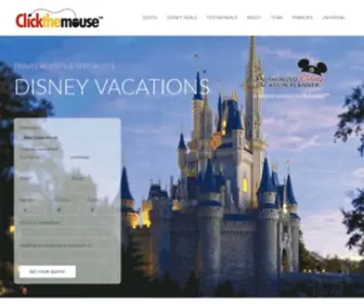 Clickthemouse.ca(Disney Travel Agent Canada) Screenshot