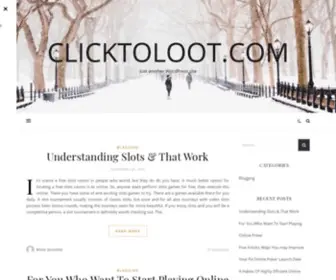Clicktoloot.com(Just another WordPress site) Screenshot