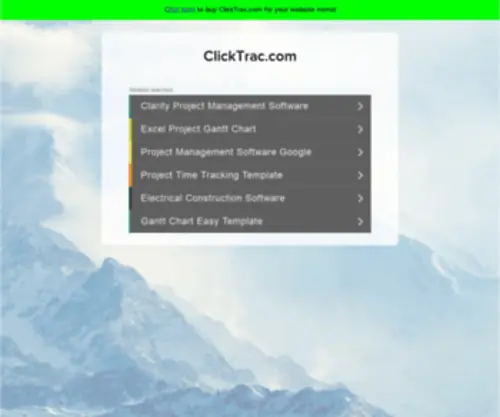Clicktrac.com(The Leading Click Track Site on the Net) Screenshot