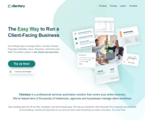 Clientary.com(Invoicing & Time Tracking Software for Professional Services Businesses) Screenshot