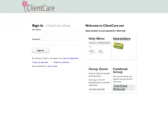 Clientcarewest.net(Log On) Screenshot