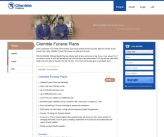 Clientelelifeinsurance.co.za(Clientele Funeral) Screenshot