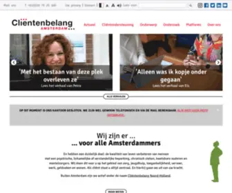 Clientenbelangamsterdam.nl(Cliëntenbelang Amsterdam) Screenshot