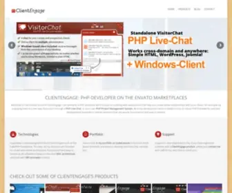 Clientengage.com(ClientEngage develops advanced PHP Software) Screenshot