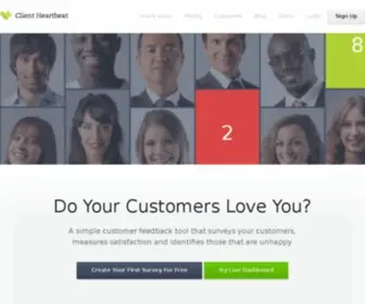 Clientheartbeat.com(Our customer satisfaction software tool) Screenshot