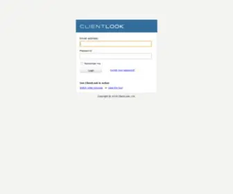 Clientlook.net(Customer Login) Screenshot