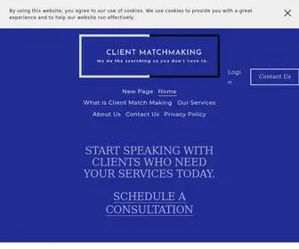 Clientmatchmaking.com(Client Matchmaking) Screenshot