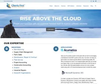 Clientsfirst-TX.com(Acumatica and Microsoft Dynamics Gold ERP Partner) Screenshot