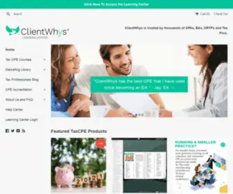ClientwhyscPe.com(Tax Update CPE for CPAs) Screenshot