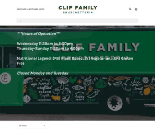 Cliffamilyfoodtruck.com(Clif Family Bruschetteria Curbside To) Screenshot