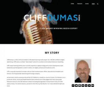 Cliffdumas.com(Award winning broadcaster and media trainer) Screenshot