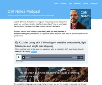 Cliffnotespodcast.com(Lead manufacturing) Screenshot