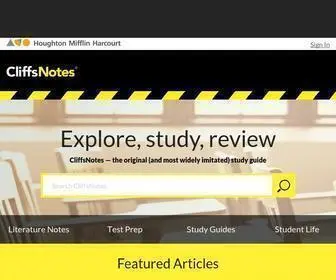 Cliffsnotes.com(CliffsNotes is the original (and most widely imitated)) Screenshot