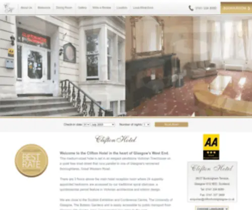 Cliftonhotelglasgow.co.uk(Glasgow Hotel) Screenshot