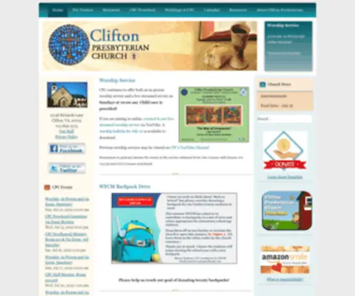 Cliftonpc.org(Clifton Presbyterian Church) Screenshot