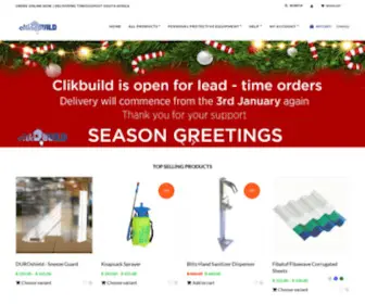 Clikbuild.com(PPE Items & Building Products Online) Screenshot