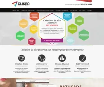 Clikeo.fr(Agence Web Paris : Création de site sur mesure) Screenshot