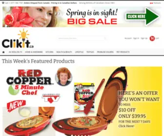 Clikit.ca(Discover our vast selection of kitchen products. We are a Canadian company) Screenshot