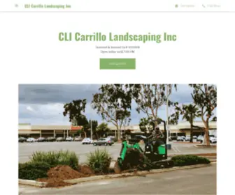 Clilandscapinginc.com(CLI Carrillo Landscaping Inc) Screenshot