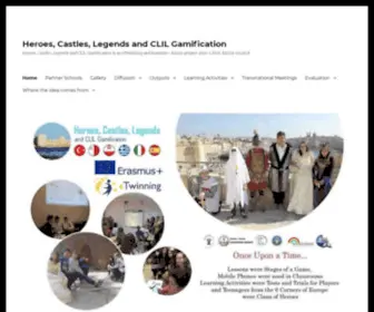 Clilheroes.com(Heroes, Castles, Legends and CLIL Gamification is an eTwinning and Erasmus) Screenshot