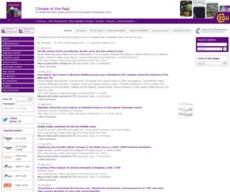 Clim-Past.net(Journal volumes) Screenshot