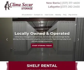 Climasecur.com(Climate-Controlled Storage Units in Lafayette and New Iberia, LA) Screenshot