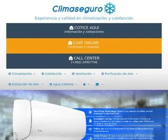 Climaseguro.cl(Climaseguro, venta e instalacion de equipos de aire acondicionado) Screenshot