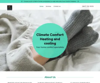 Climatecomforthvac.com(Heating and Cooling) Screenshot