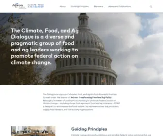 Climatefoodag.org(Climate, Food, and Agriculture Dialogue) Screenshot