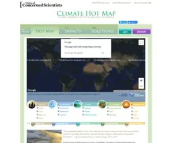 Climatehotmap.org(Global Warming Effects Map) Screenshot