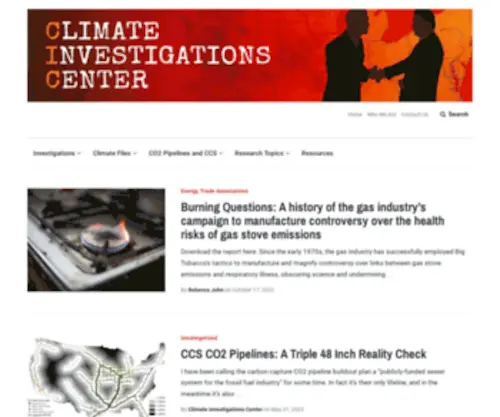 Climateinvestigations.org(Climate Investigations Center) Screenshot
