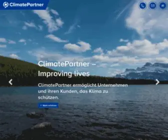 Climatepartner.com(ClimatePartner ist Ihr Partner im Klimaschutz) Screenshot