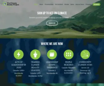 Climatereality.ca(The Climate Reality Project Canada) Screenshot
