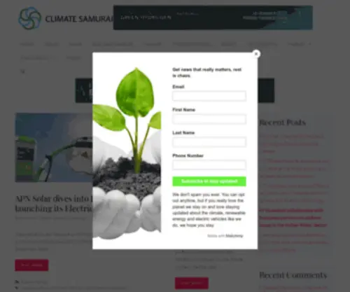 Climatesamurai.com(Climate samurai) Screenshot