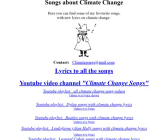 Climatesongs.com(Songs about climate change) Screenshot