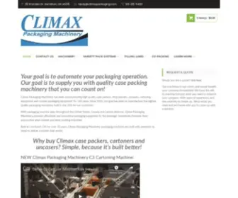 Climaxpackaging.com(Case Packing Machinery) Screenshot