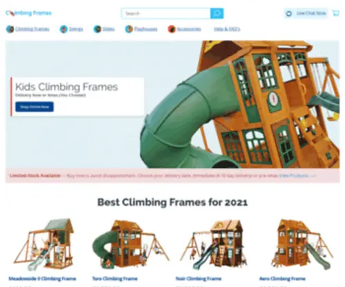 Climbingframesuk.com(Buy Climbing Frames with Tube Slides) Screenshot