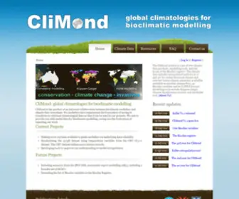 Climond.org(Global climatologies for bioclimatic modelling) Screenshot