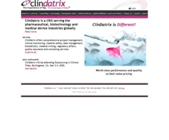 Clindatrix.com(Clinical Trials) Screenshot