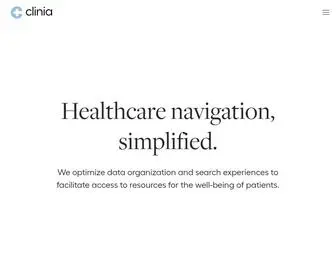 Clinia.com(Healthcare system navigation solution for digital companies. Clinia offers a search API) Screenshot