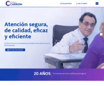 Clinicacarrion.com(La Clínica Carrión se encuentra ubicada en el distrito de Ventanilla) Screenshot