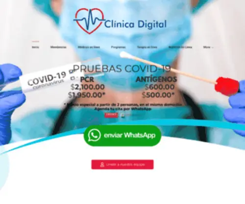 Clinicadigital.mx(Servicios Médicos Digitales) Screenshot