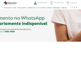Clinicafares.com.br(Consultas Médicas e Exames Acessíveis SP) Screenshot