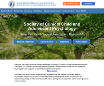 Clinicalchildpsychology.org(The Society for Child Clinical and Adolescent Psychology) Screenshot