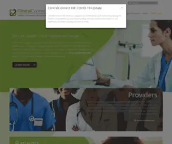 Clinicalconnecthie.com(ClinicalConnect HIE) Screenshot