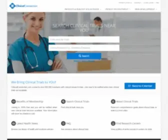 Clinicalconnection.com(Search Clinical Trials) Screenshot