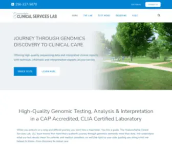 Clinicallab.org(HudsonAlpha Clinical Services Lab) Screenshot