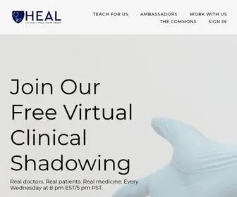 Clinicalshadowing.com(Heal Clinical Education Network) Screenshot