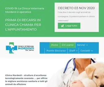 Clinicamordenti.it(Clinica Veterinaria H24 Roseto degli Abruzzi) Screenshot