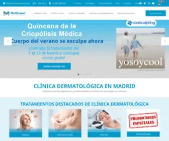 Clinicamultilaser.com(Clínica Dermatológica Madrid) Screenshot